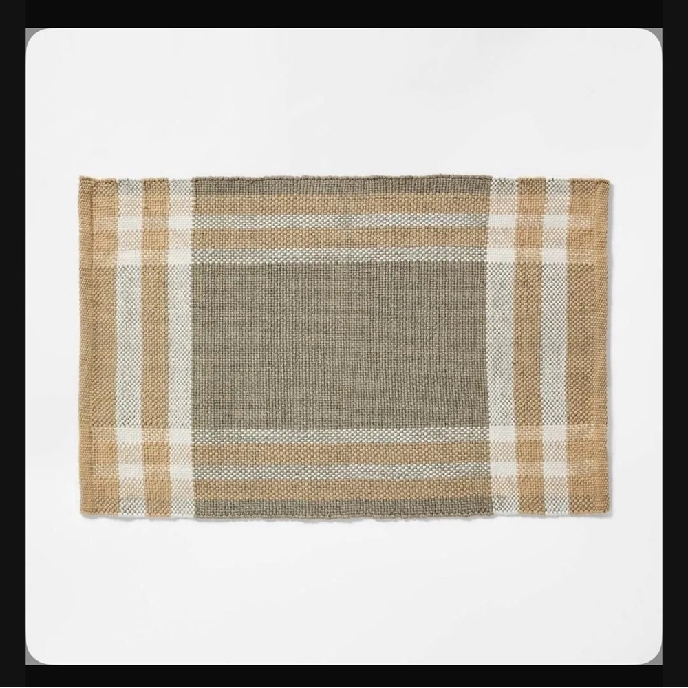 Threshold Studio McGee 2x3‎ Plaid Indoor/Outdoor Scatter Accent Rug Green Target